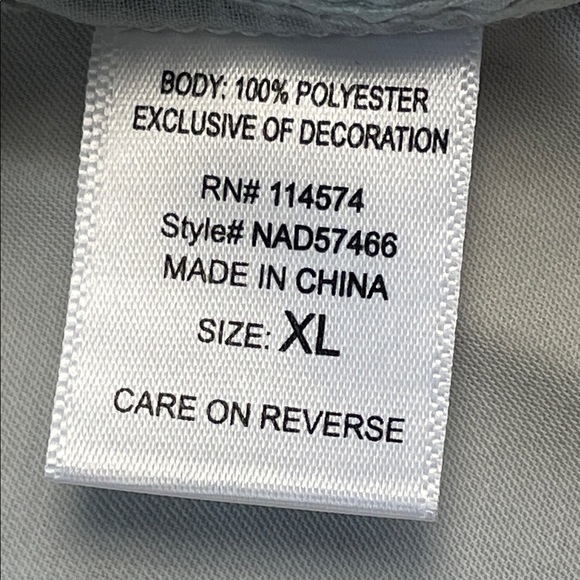 NWT Pleione Sequin Sparkle Short Sleeve Blouse Top Party Blue Silver Sz XL - Picture 8 of 9